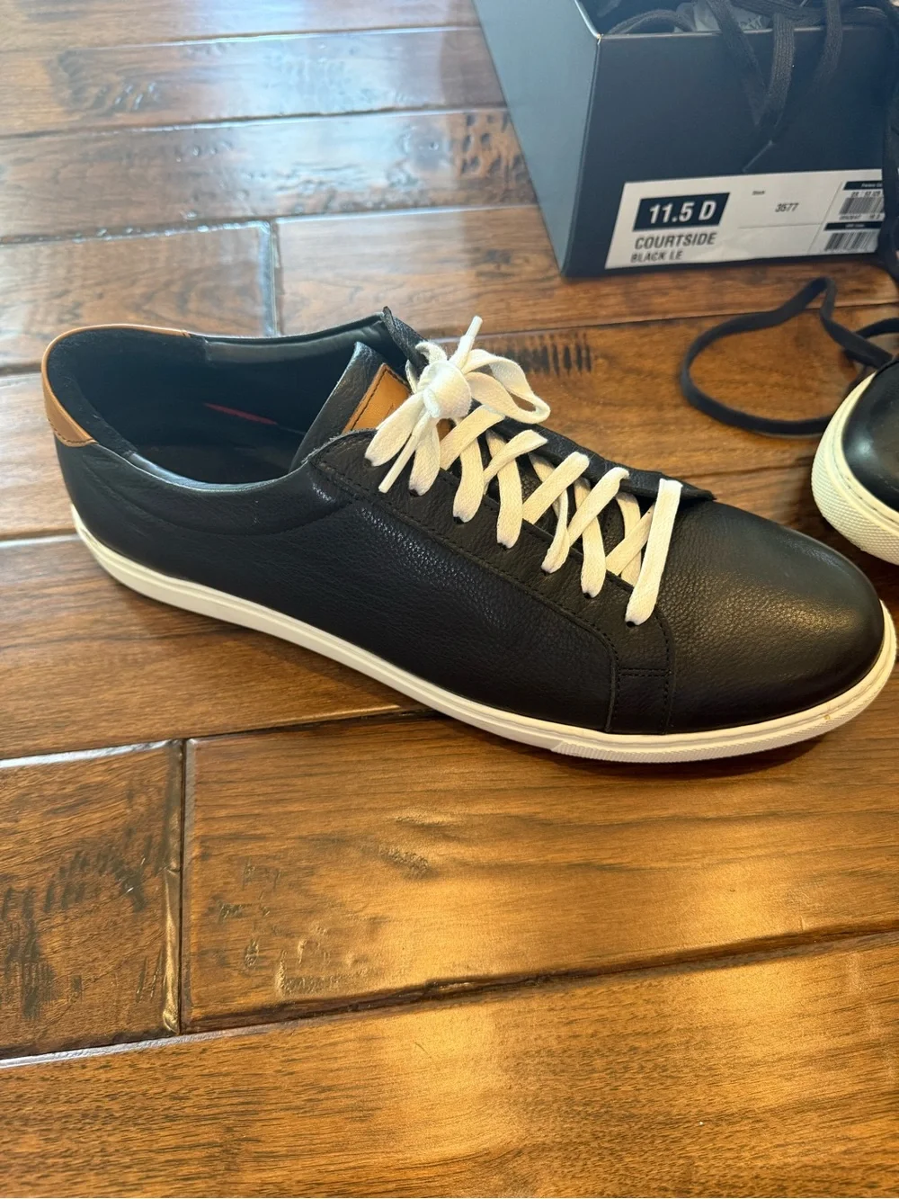 Allen Edmonds Men’s Courtside Black Leather Sneakers